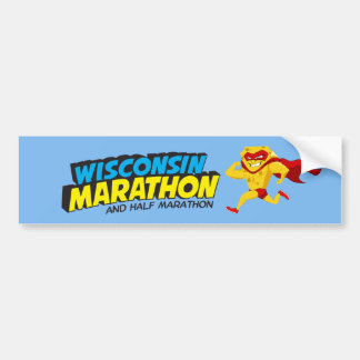 Autocollant De Voiture Jour de course de marathon du Wisconsin