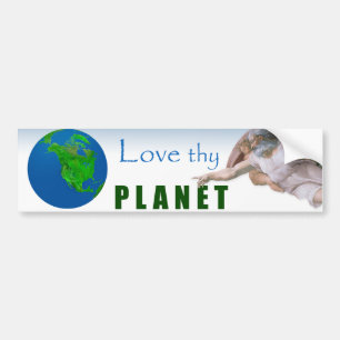 Autocollant De Voiture Jour de la terre - aimez Thy planète