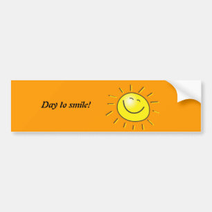 Autocollant De Voiture Jour ensoleillé, le soleil de sourire, jour à