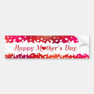 Autocollant De Voiture Jovely Happy Mother's Day Hearts