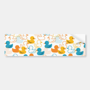 Autocollant De Voiture Joyeuse baignade une patte de canards Motif II