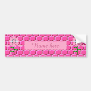 Autocollant De Voiture Joyeuse Bee Day Girl rose Anniversaire Bumblebee C