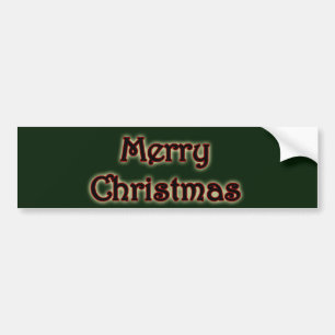 Autocollant De Voiture Joyeux Noël rougeoyant