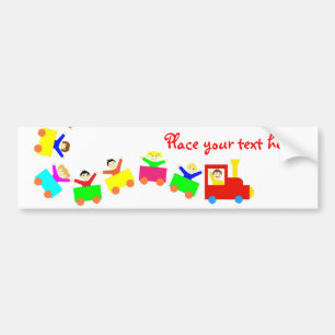 Autocollant De Voiture Joyeux Train pour enfants