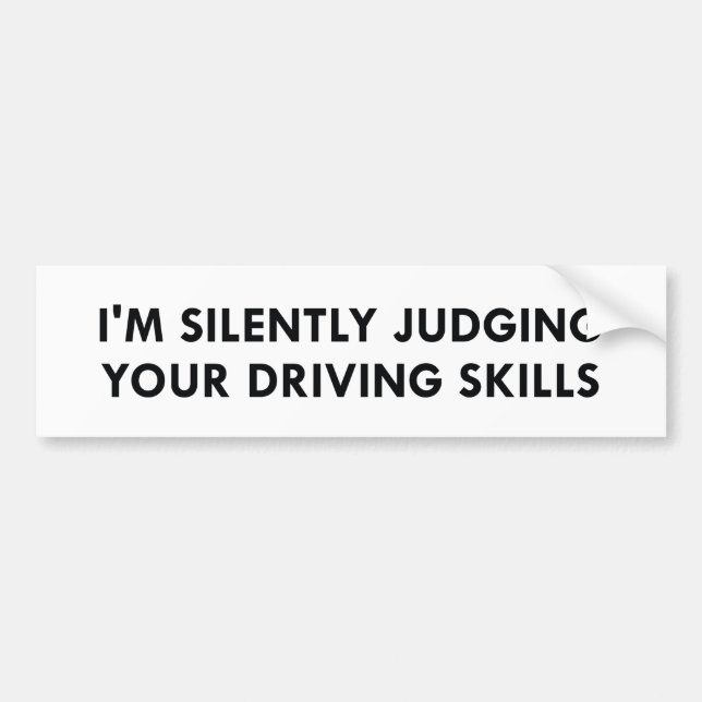Autocollant De Voiture Juger vos compétences en conduite (Devant)