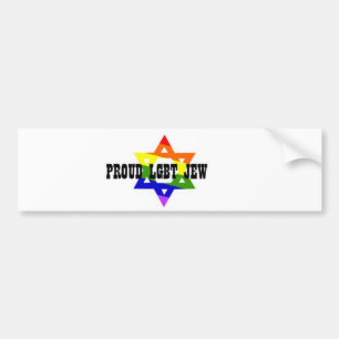 Autocollant De Voiture Juif fier de LGBT