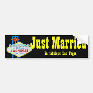 Autocollant De Voiture Juste Affiche de bienvenue mariée de Las Vegas