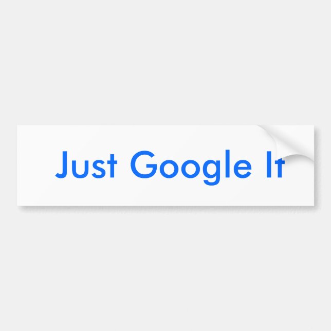 Autocollant De Voiture Juste Google il adhésif pour pare-chocs (Devant)