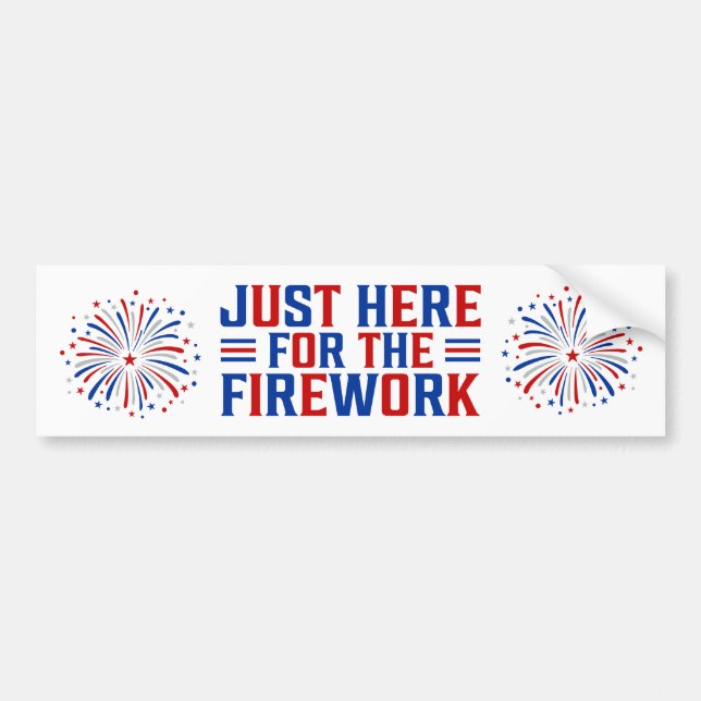 Autocollant De Voiture Juste Ici Pour Le Feu D'Artifice Drôle Pour Deux (Devant)