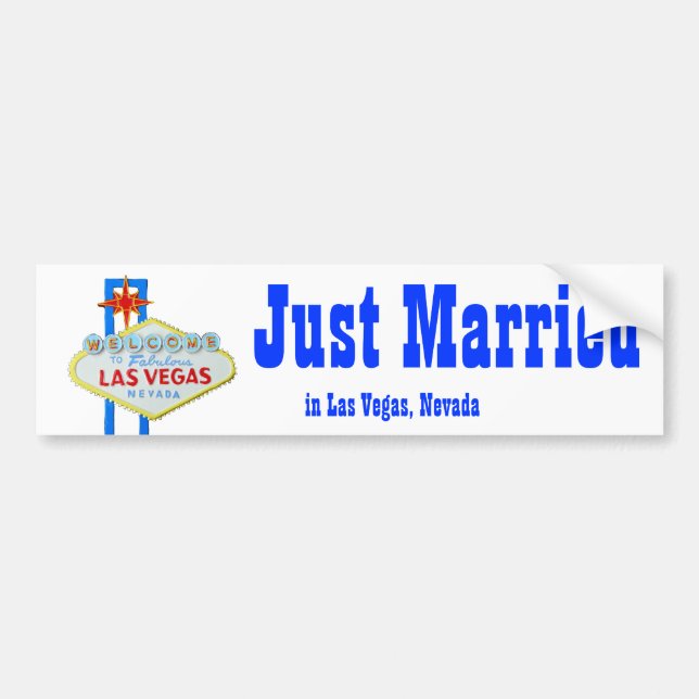 Autocollant De Voiture Juste marié à Las Vegas (Devant)