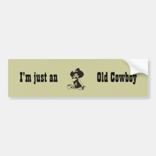 Autocollant De Voiture Juste un vieux cowboy