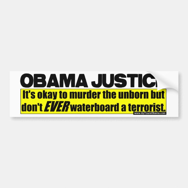 Autocollant De Voiture Justice d'Obama (Devant)