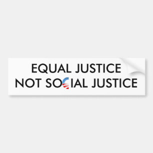 Autocollant De Voiture Justice non sociale égale de justice