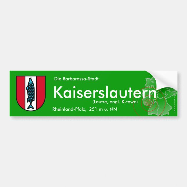 Autocollant De Voiture Kaiserslautern 4 (Devant)
