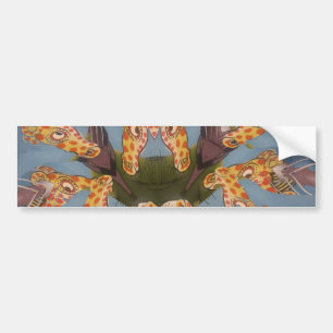 Autocollant De Voiture Kaleidoscope Giraffe Mandala : Safari Art Abstrait