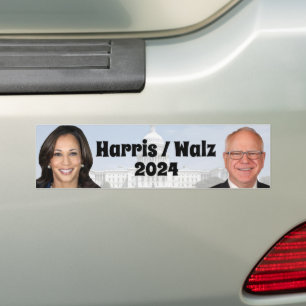Autocollant De Voiture Kamala Harris et Tim Walz 2024