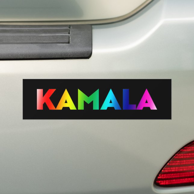Autocollant De Voiture Kamala moderne dégradé arc-en-ciel typographie noi (En voiture)