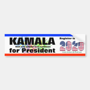AUTOCOLLANT DE VOITURE KAMALA POUR PRÉSIDENT - 2020 -