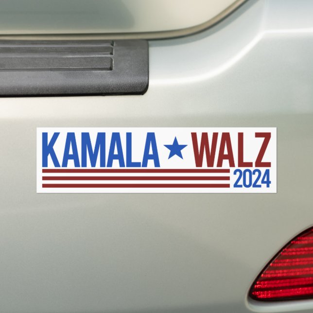 Autocollant De Voiture Kamala Walz 2024 (En voiture)