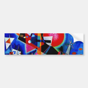 Autocollant De Voiture Kandinsky en peinture Abstraite bleue