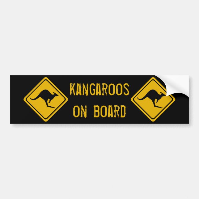Autocollant De Voiture kangourous de 10 prochains kilomètres (Devant)