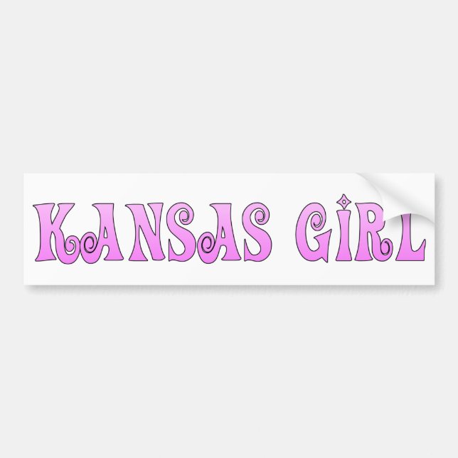 Autocollant De Voiture Kansas Girl (Devant)