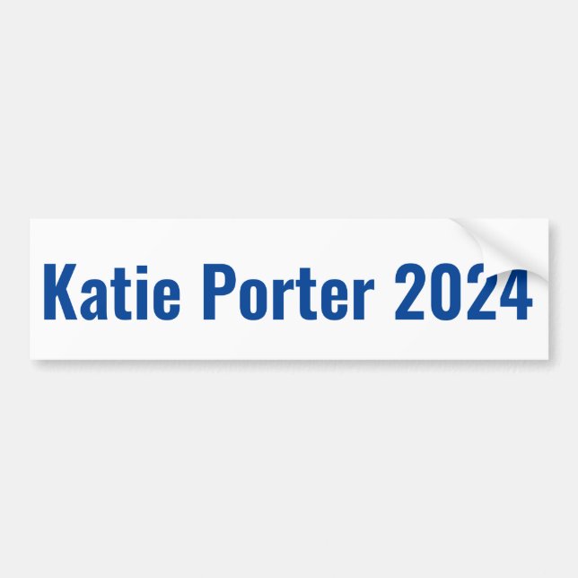 Autocollant De Voiture Katie Porter pour la présidente 2024 (Devant)