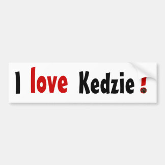 Autocollant De Voiture Kedzie, amour, I !