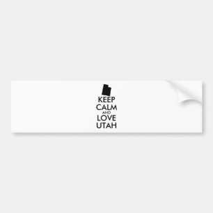 Autocollant De Voiture KEEP CALM et LOVE UTAH