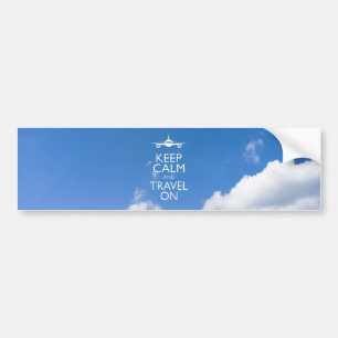AUTOCOLLANT DE VOITURE KEEP CALM ET TRAVEL