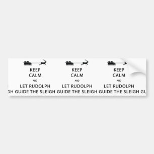 Autocollant De Voiture Keep Calm Let Rudolph Guide Sleigh