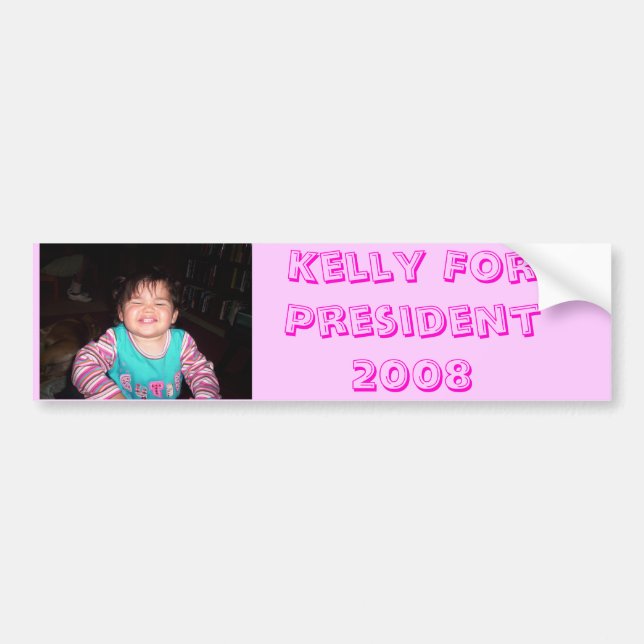 Autocollant De Voiture Kelly, Kelly pour le président 2008 (Devant)