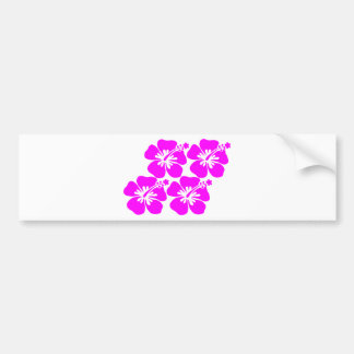 Autocollant De Voiture ketmie au néon de fleur