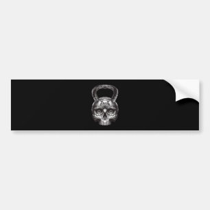 Autocollant De Voiture Kettlebell Skull - Gym entraînement Motivational