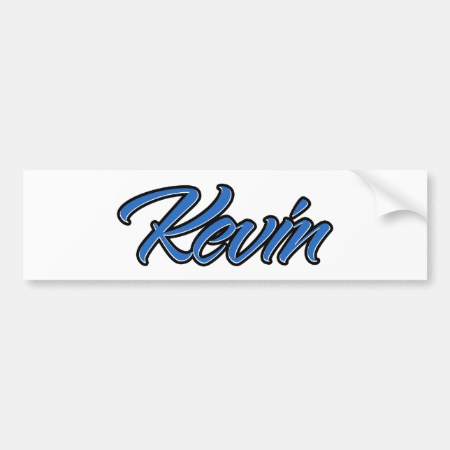 Autocollant De Voiture Kevin Nom bleu Autoaufkleber Sticker Aufkleber (Devant)