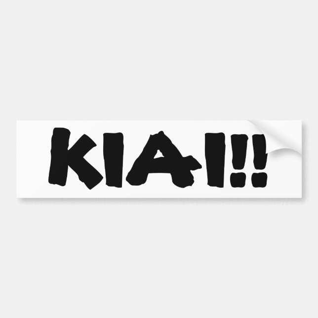 AUTOCOLLANT DE VOITURE KIAI ! ! (Devant)