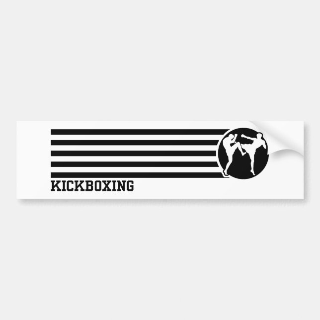 Autocollant De Voiture Kickboxing (Devant)