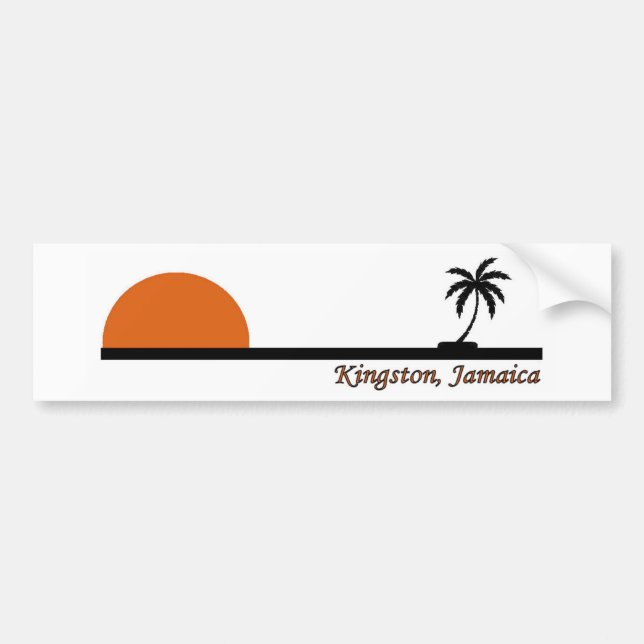 Autocollant De Voiture Kingston, Jamaïque (Devant)