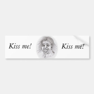 Autocollant De Voiture Kiss me! - Bleistiftzeichnung