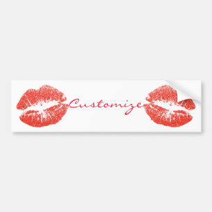Autocollant De Voiture Kissing Red lips