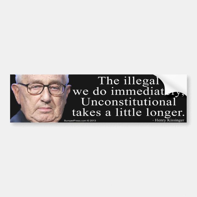 Autocollant De Voiture Kissinger sur la Constitution Bumper sticker (Devant)