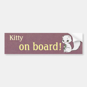 Autocollant De Voiture Kitty à bord d'adhésif pour pare-chocs