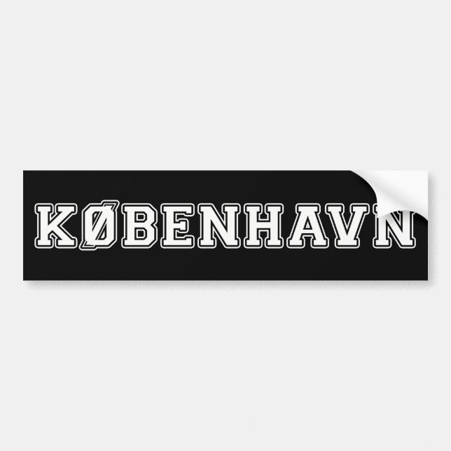Autocollant De Voiture Kobenhavn Danmark (Devant)
