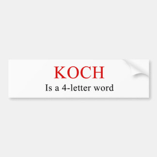Autocollant De Voiture Koch est un adhésif pour pare-chocs de mot de 4