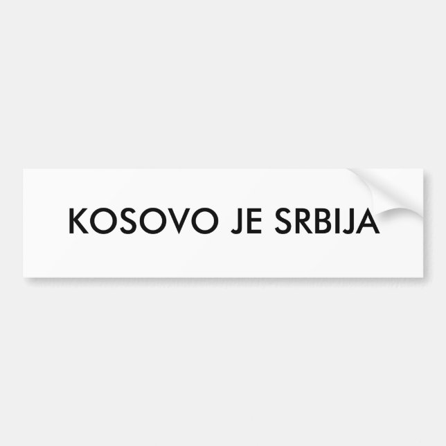 AUTOCOLLANT DE VOITURE KOSOVO JE SRBIJA (Devant)
