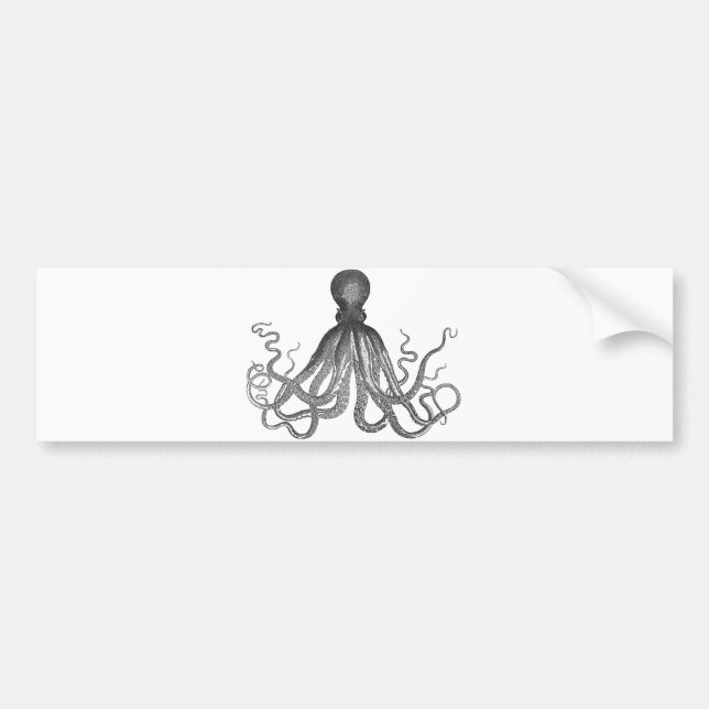 Autocollant De Voiture Kraken - poulpe géant noir/Cthulu (Devant)