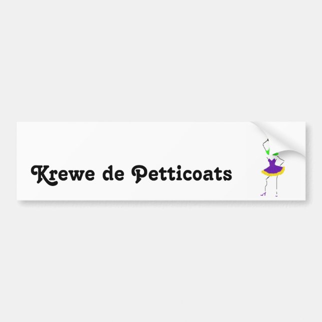 Autocollant De Voiture Krewe de Petticoats (Devant)
