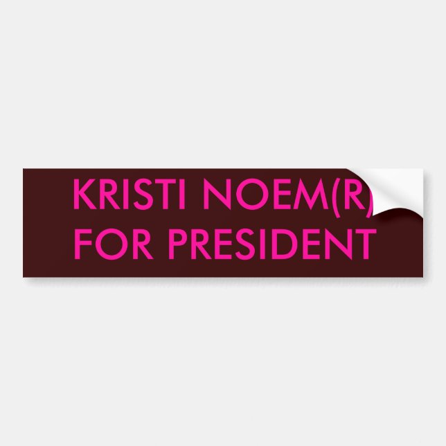 AUTOCOLLANT DE VOITURE KRISTI NOEM (R) POUR LE PRÉSIDENT (Devant)