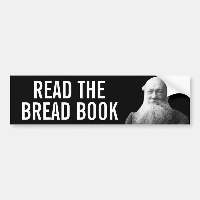 Autocollant De Voiture Kropotkin Lire le livre de pain (Devant)