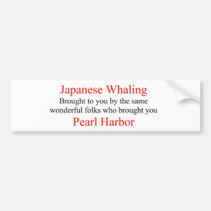 AUTOCOLLANT DE VOITURE LA BALEINE JAPONAISE - PORT DE PEARL